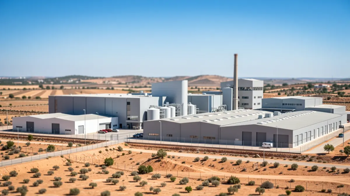 Generic image of a modern industrial complex in Andalusia.