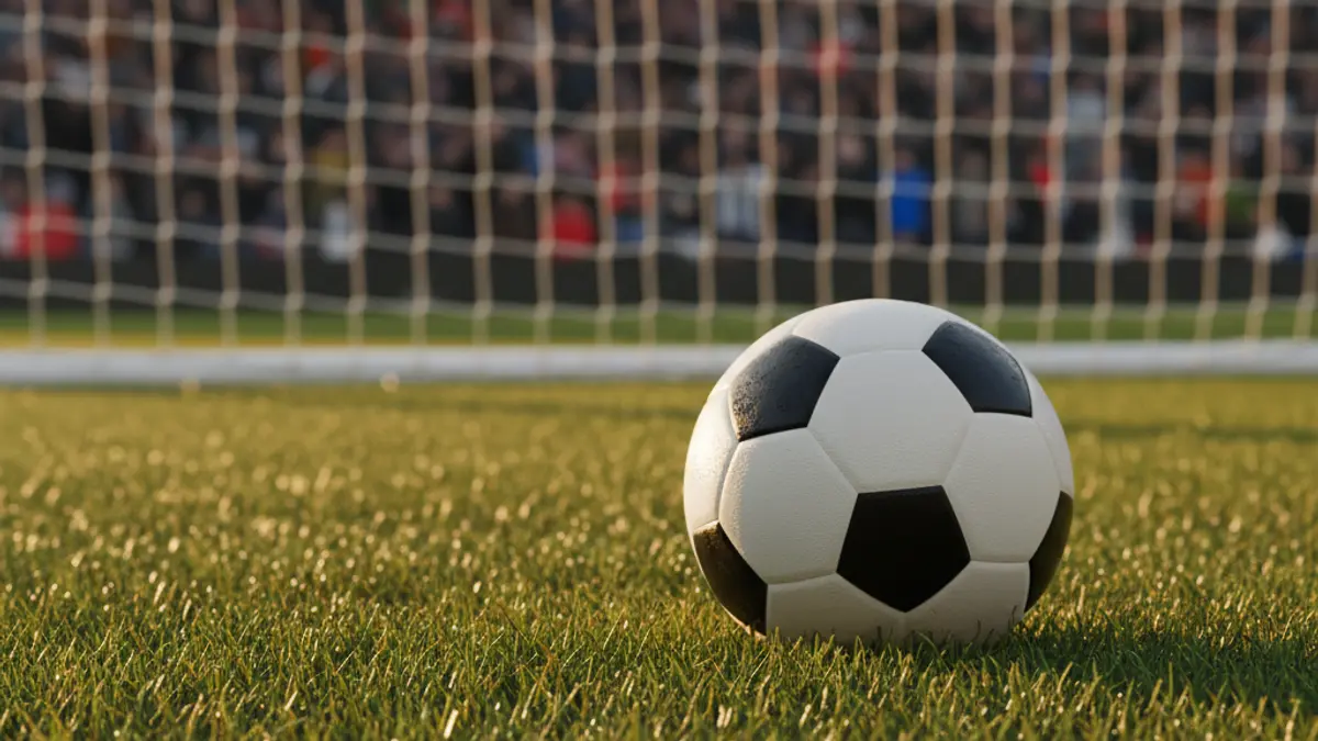 Generic image of a soccer ball on a grass field