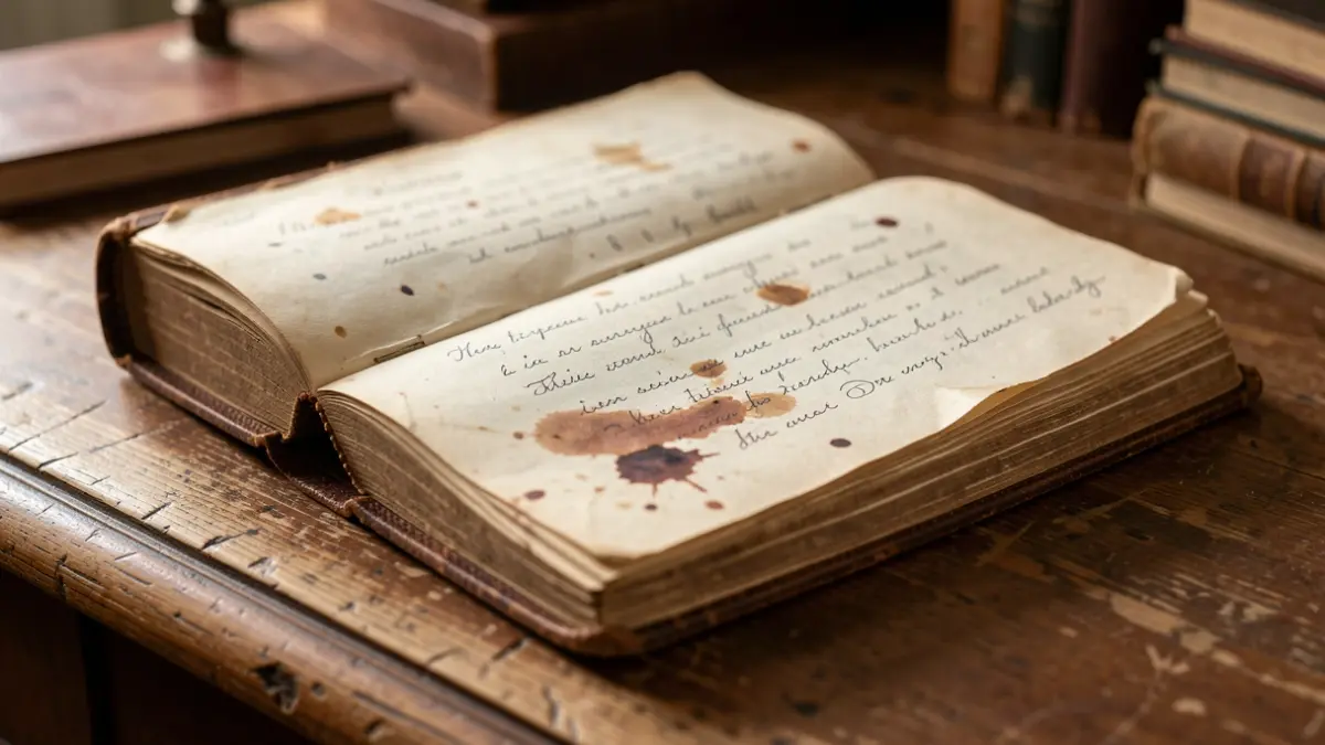 Generic image of an open old book with annotations.