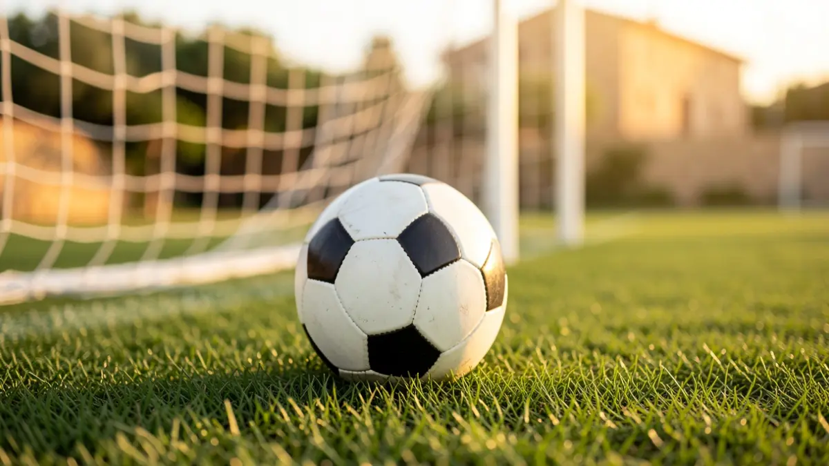 Imagen genérica de un balón de fútbol sobre el césped.