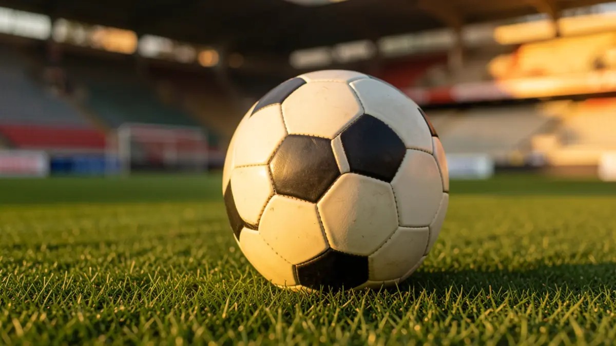 Imagen genérica de un balón de fútbol sobre el césped de un estadio.
