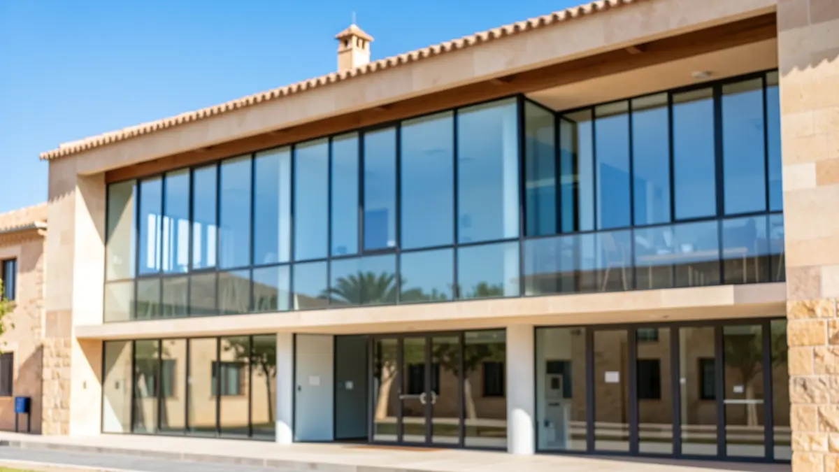 Generic image of a modern university building facade in Andalucía.