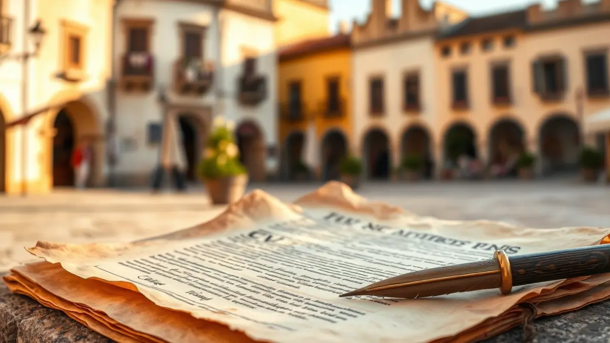 Generic image of an old document and a quill pen, symbolizing historical disputes.