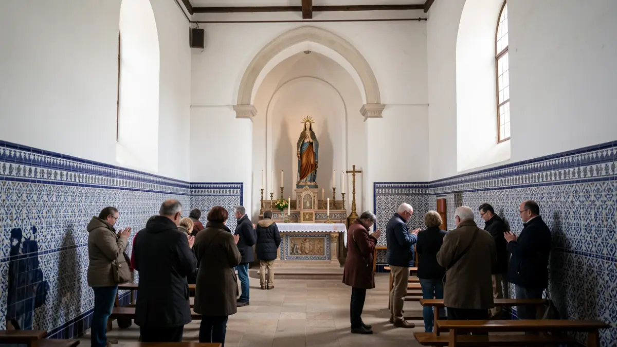 Image of the Virgin Mary inside a chapel of a penitentiary center in Andalusia.