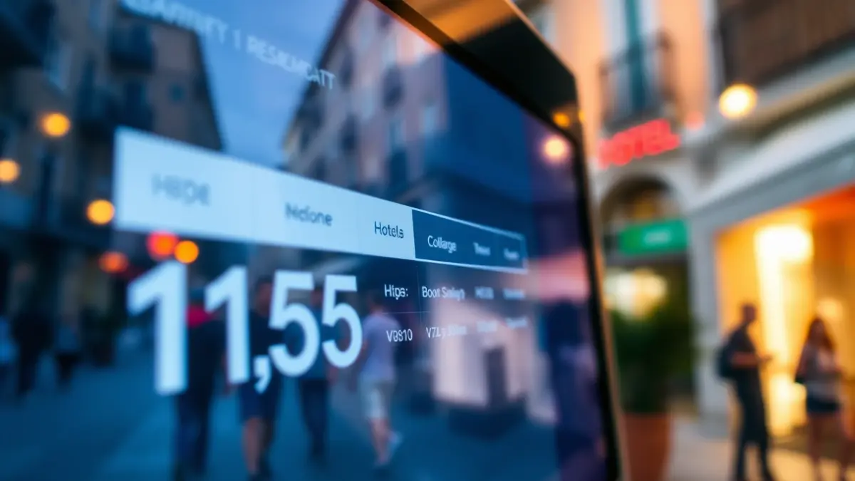 Generic image of a hotel booking screen with occupancy data.
