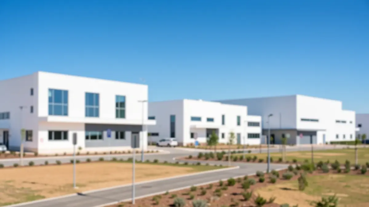 Generic image of a modern industrial park in Andalucía.