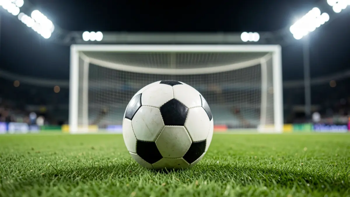 Imagen genérica de un balón de fútbol en un campo.
