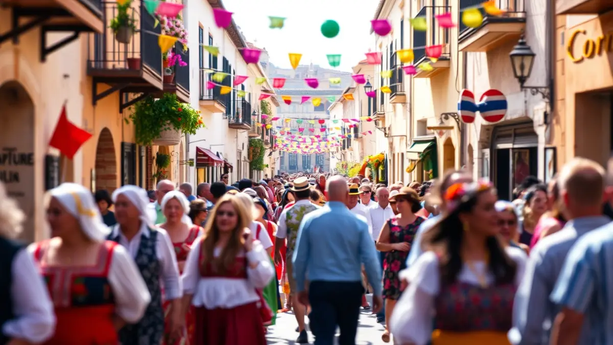 Image of a traditional celebration in an Andalusian village.