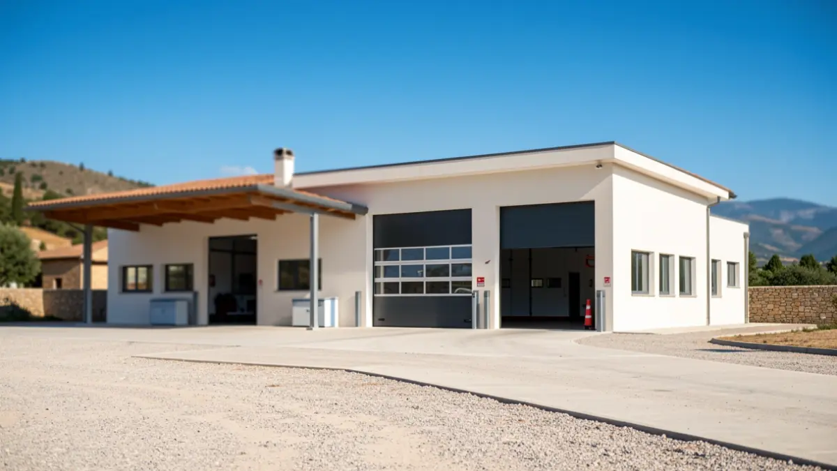 Generic image of a modern fire station.