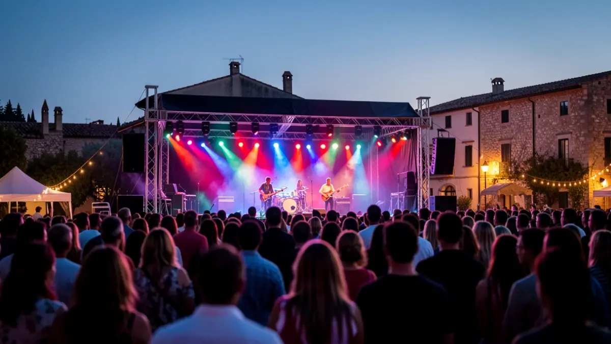 Imagen genérica de un festival de música al aire libre con público disfrutando.