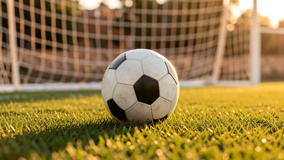 Generic image of a soccer ball on grass.