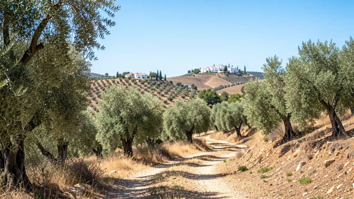 Imagen genérica de un sendero de senderismo en el campo andaluz.