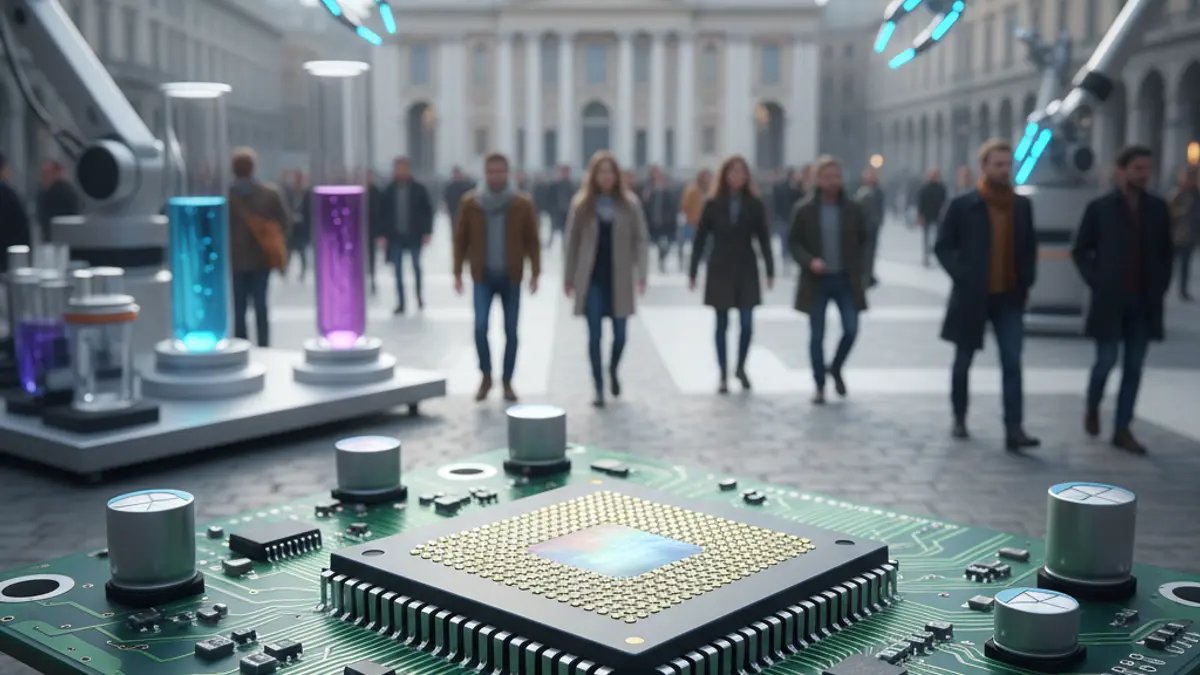 Generic image of a microchip on a circuit board.