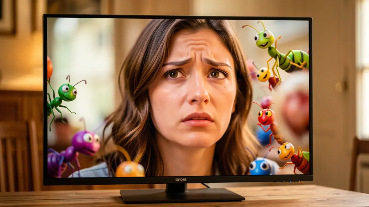 Image of a confused contestant on a television show.
