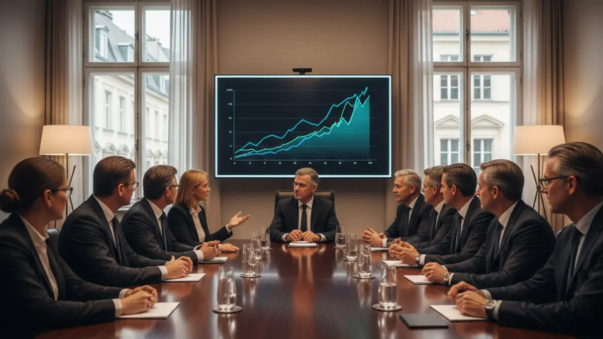 Generic image of a business meeting or conference.