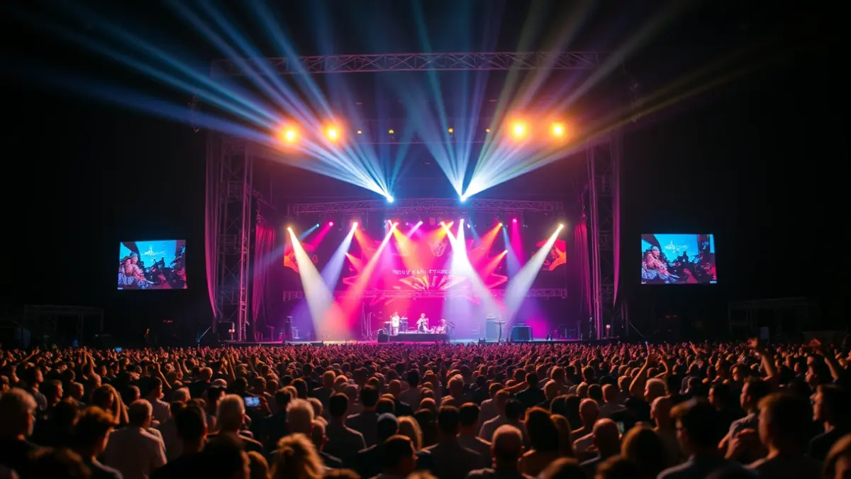 Generic image of an electronic music concert in an outdoor venue.