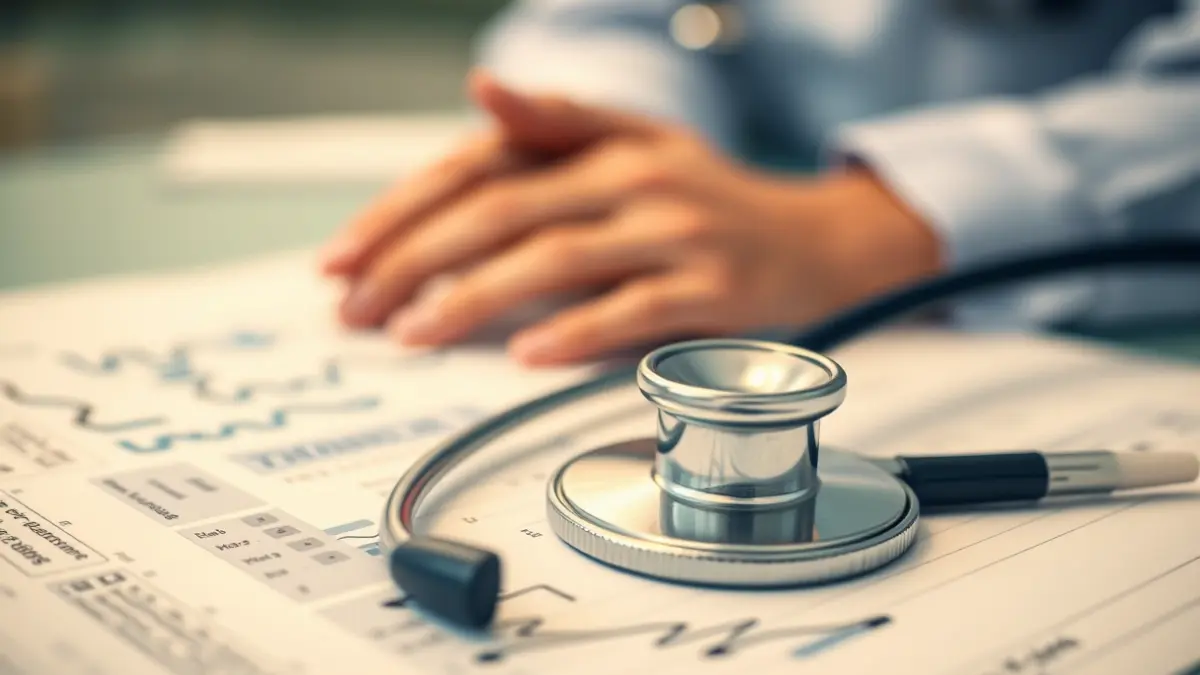 Generic image of a stethoscope on a medical chart, symbolizing healthcare.