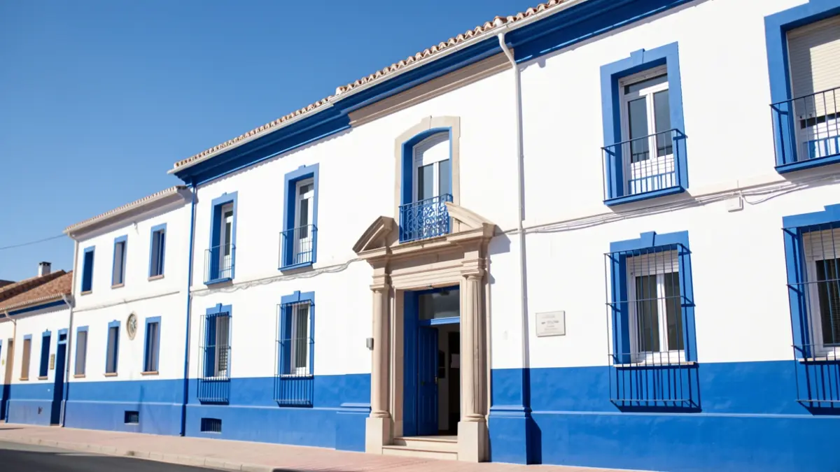 Fachada de un centro educativo público en Andalucía.