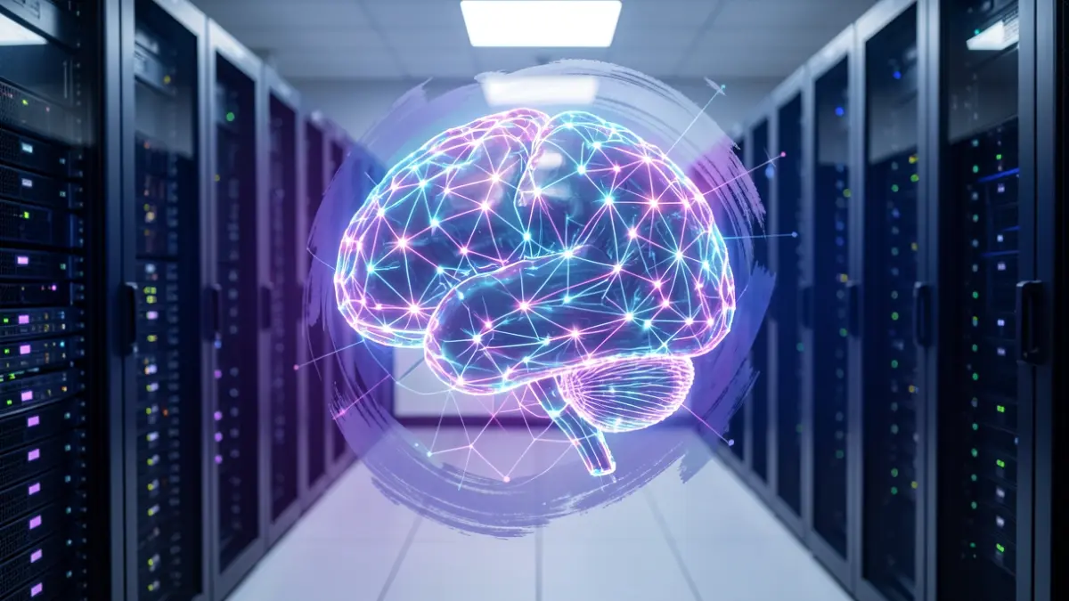 Imagen genérica de la convergencia entre inteligencia artificial y arte en un centro de supercomputación.