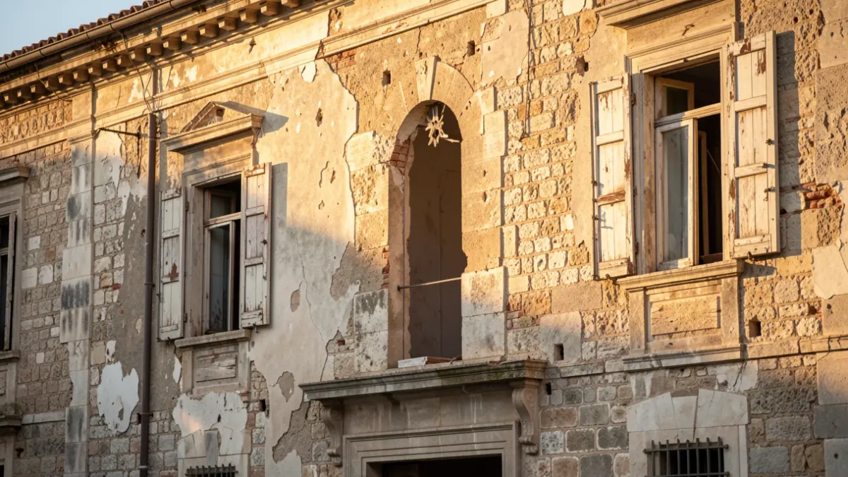 Fachada del antiguo Instituto Rosario de Cádiz, a la espera de obras de rehabilitación.