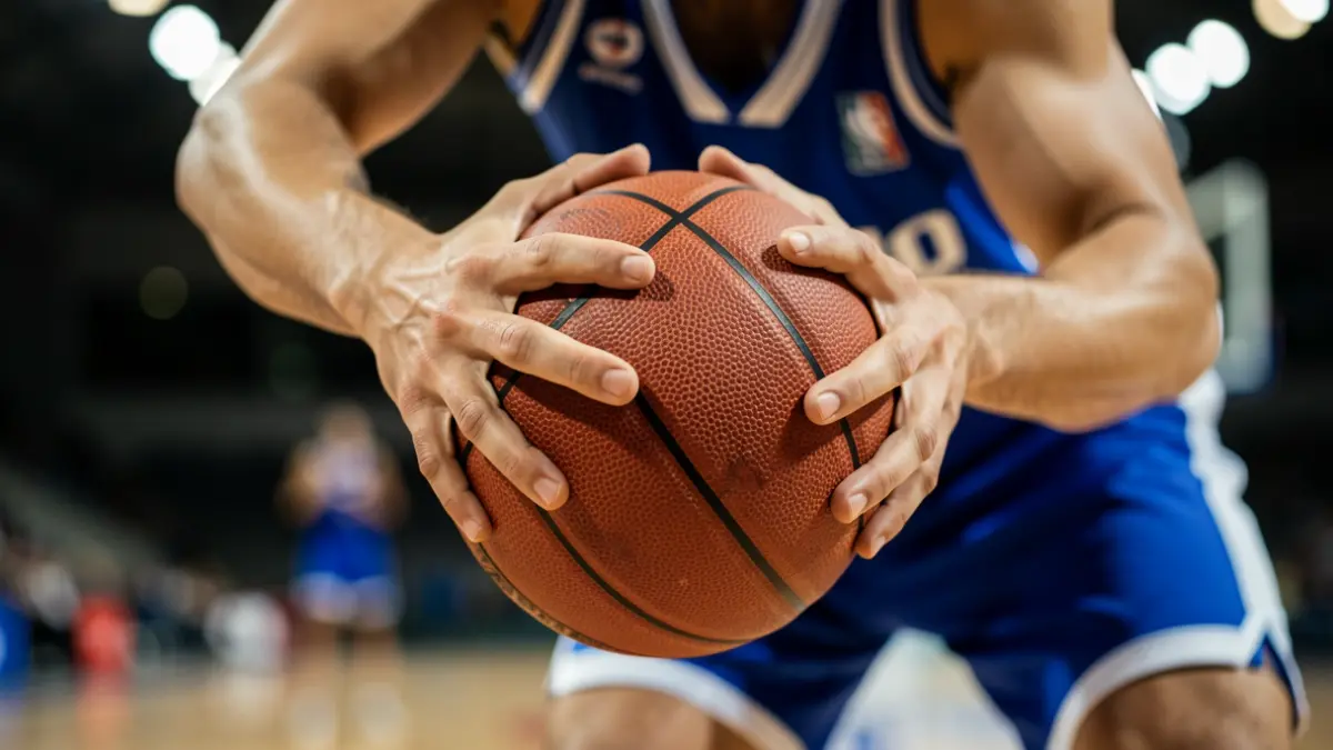 Imagen genérica de un jugador de baloncesto en apuros.