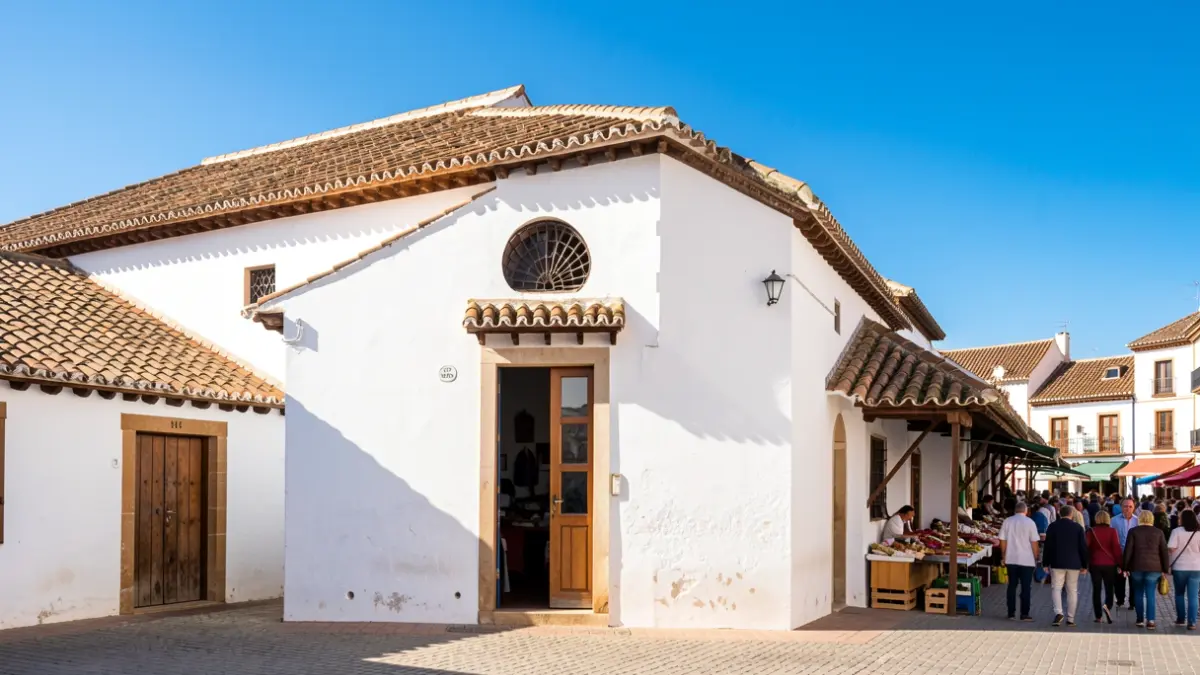 Generic image of the exterior of an Andalusian market.