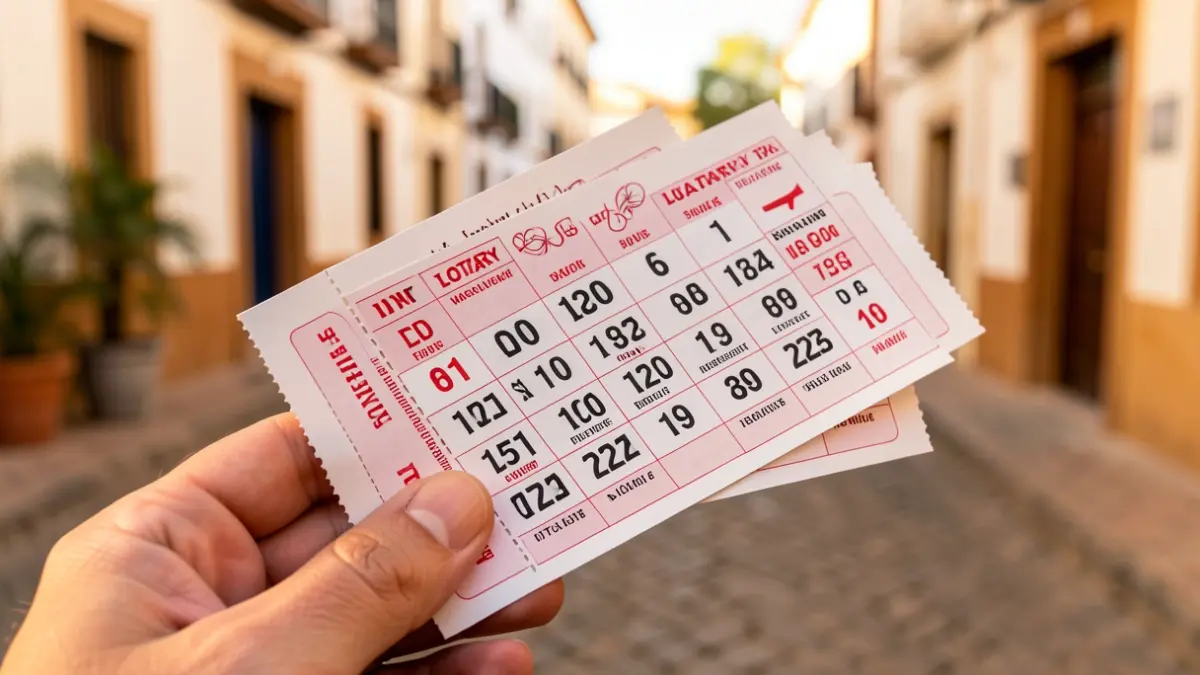 Imagen genérica de cupones de lotería premiados.