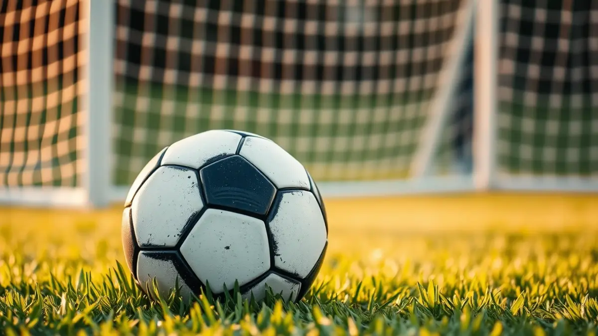 Imagen genérica de un balón de fútbol sobre el césped de un campo.