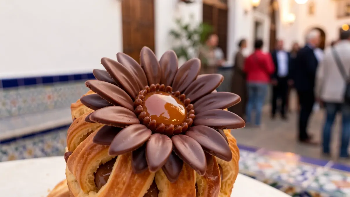 Pastel en forma de girasol, homenaje al Mayo Cordobés.