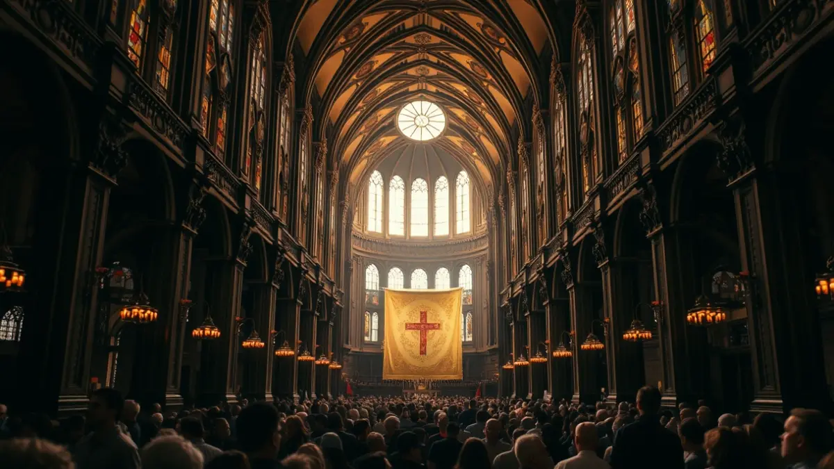Imagen de la Catedral de Sevilla durante una celebración religiosa.