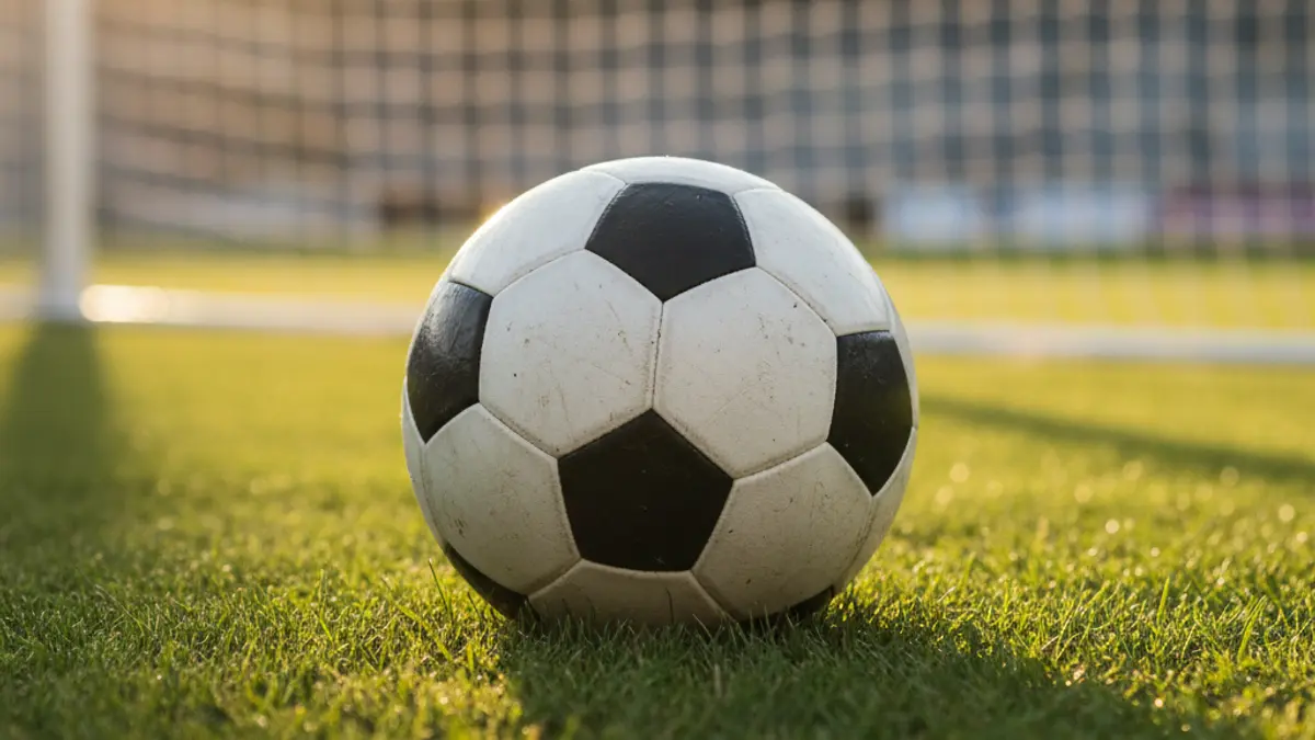 Imagen genérica de un balón de fútbol en el césped de un estadio.