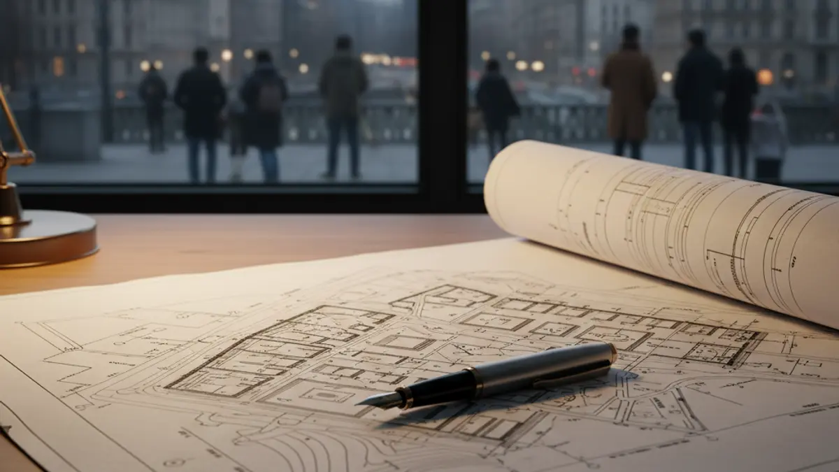 Generic image of an urban planning blueprint or document.