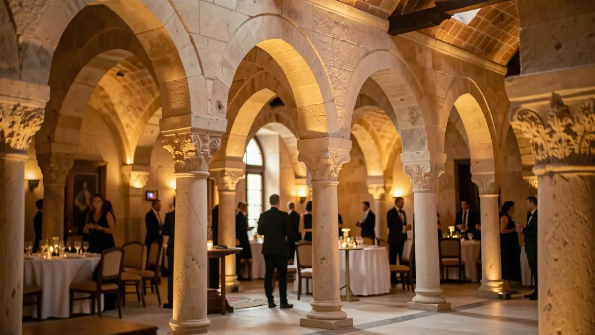 Generic image of the Arab Baths in Jaén during an awards gala.