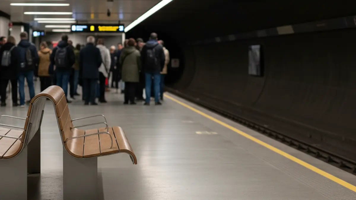 Generic image of an empty metro station in Granada.