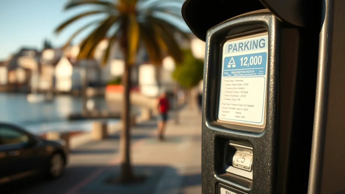 Generic image of a parking meter on a street in Matalascañas.