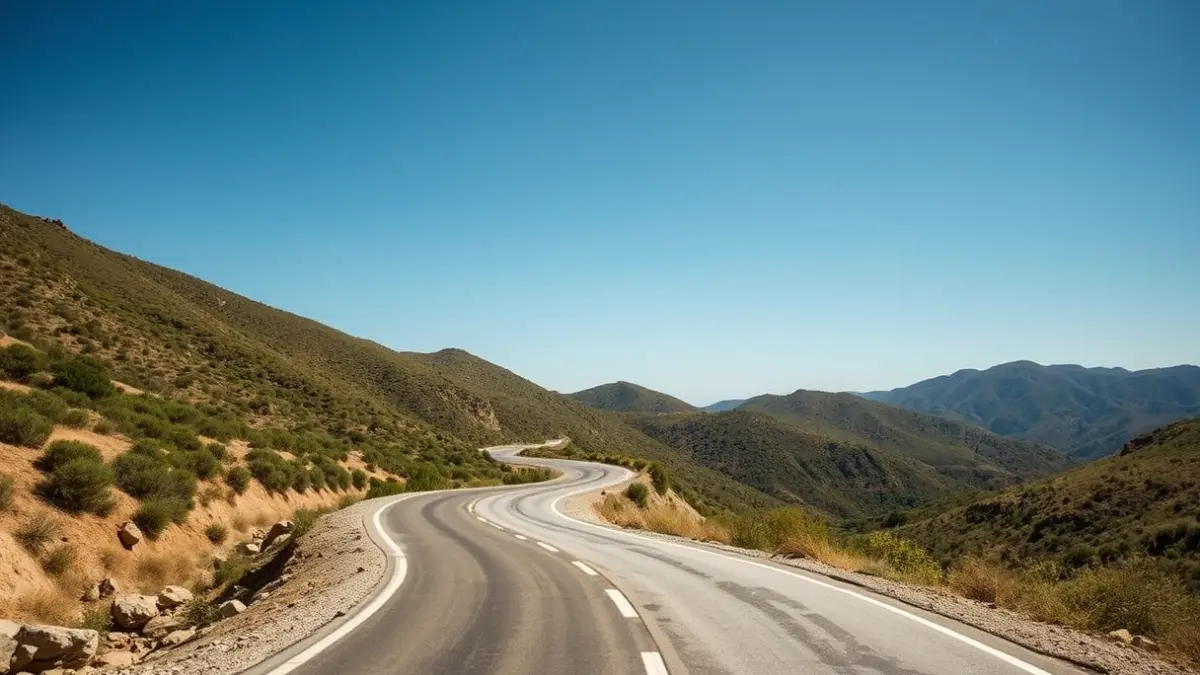 Carretera reabierta al tráfico en la Sierra de Cabra tras las obras de reparación.