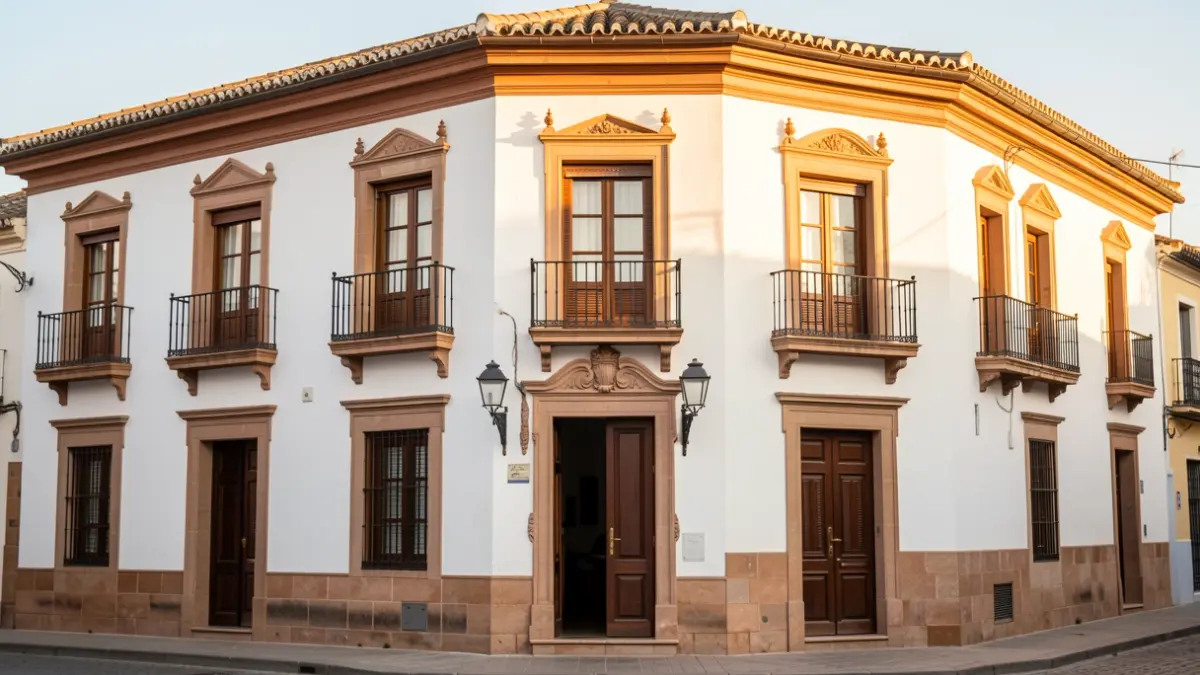 Fachada renovada de la Biblioteca del Salón en Granada.