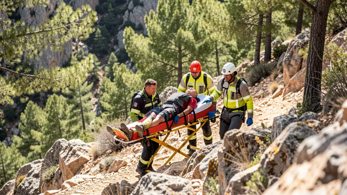 Rescate de una senderista herida en la Sierra de Cazorla.