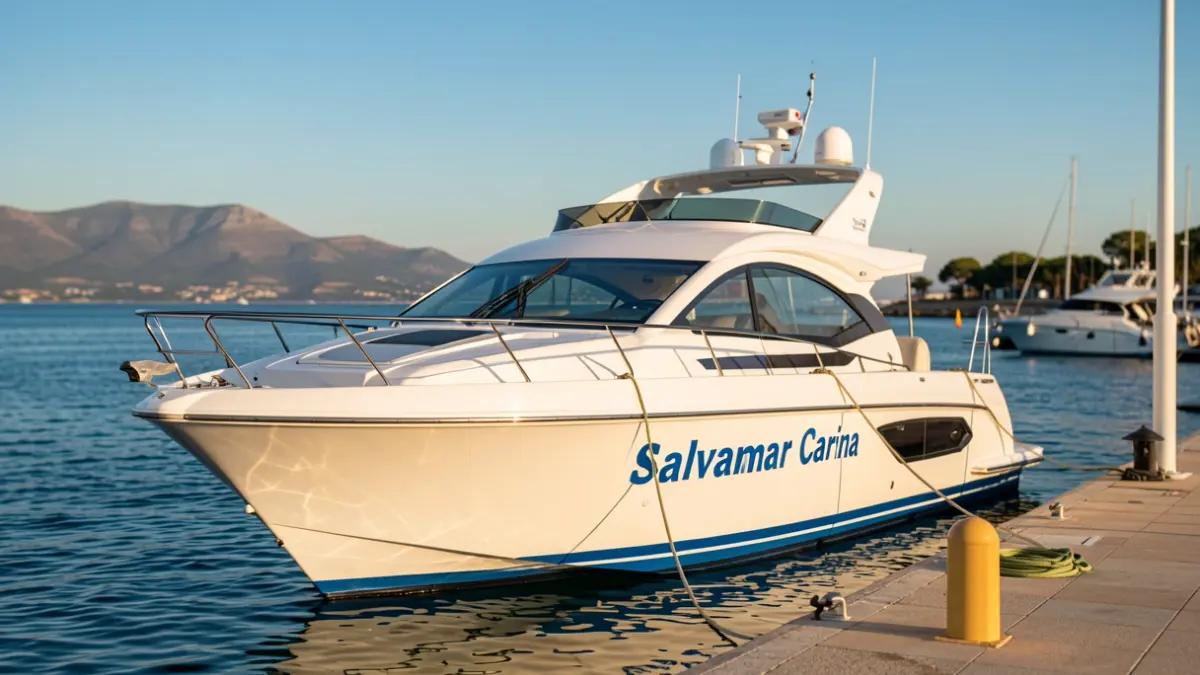 Imagen de la nueva embarcación de Salvamento Marítimo, la Salvamar 'Carina', en el puerto de Almería.