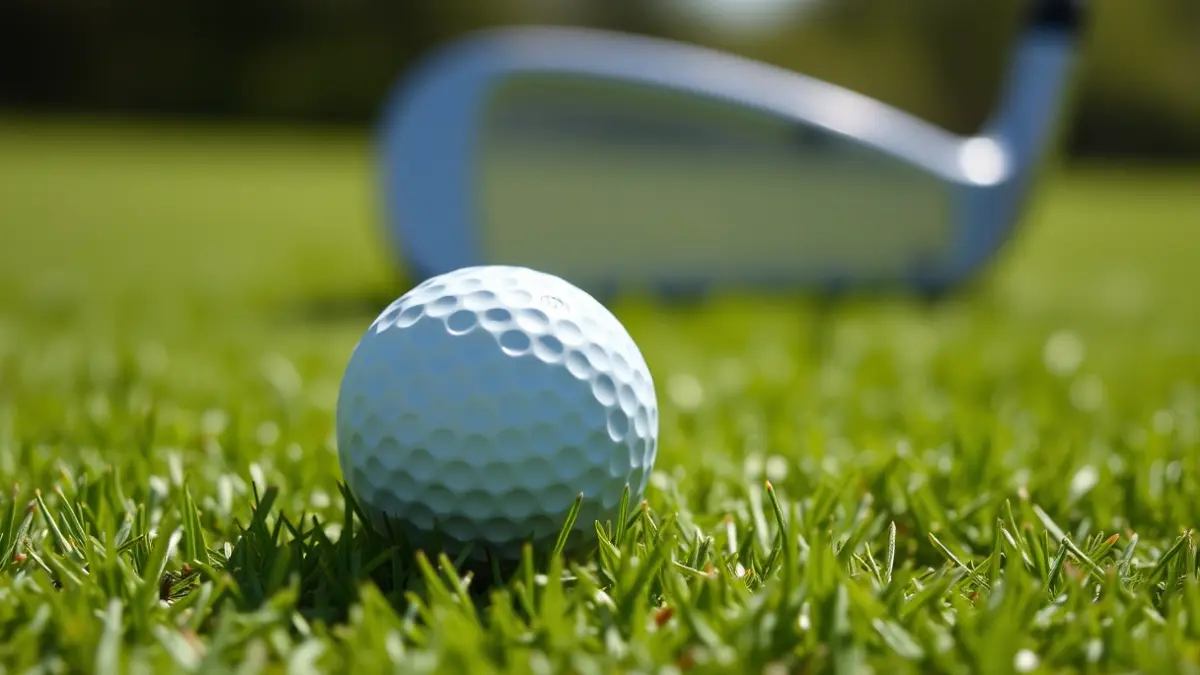 Generic image of a golf ball on a golf course lawn.