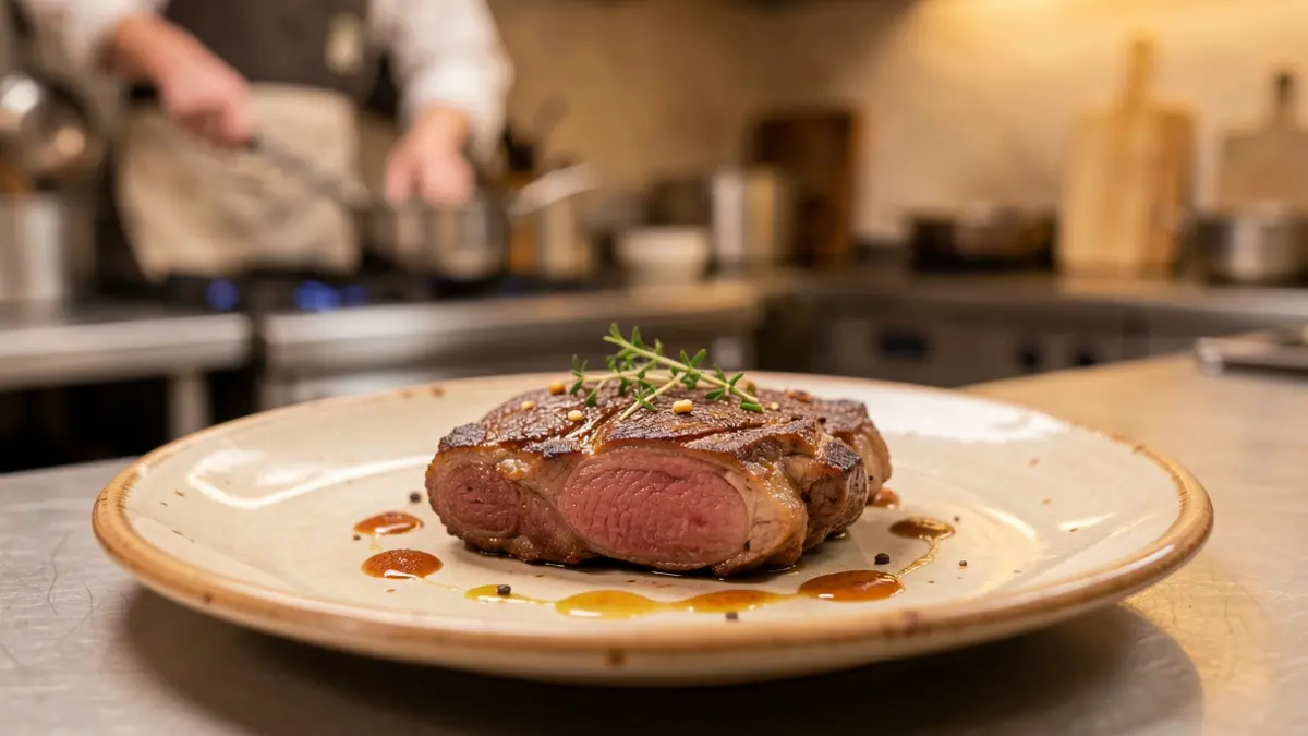 Plato de alta cocina presentado en un concurso gastronómico malagueño.