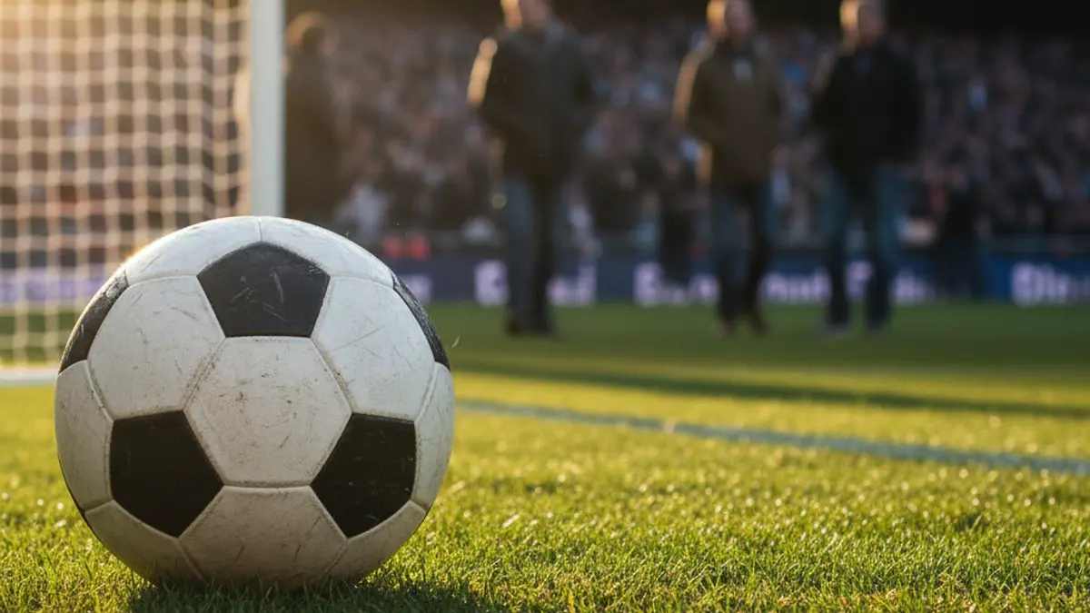 Imagen genérica de un balón de fútbol sobre el césped de un estadio.