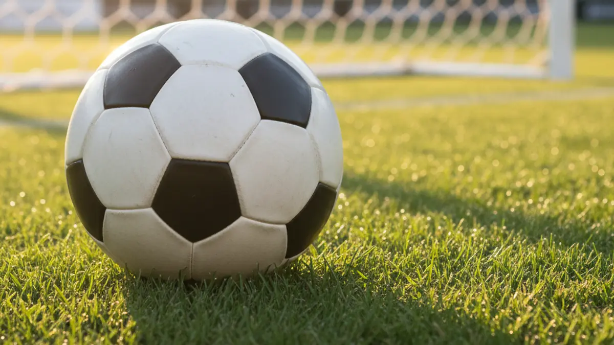 Imagen genérica de un balón de fútbol sobre el césped de un campo.