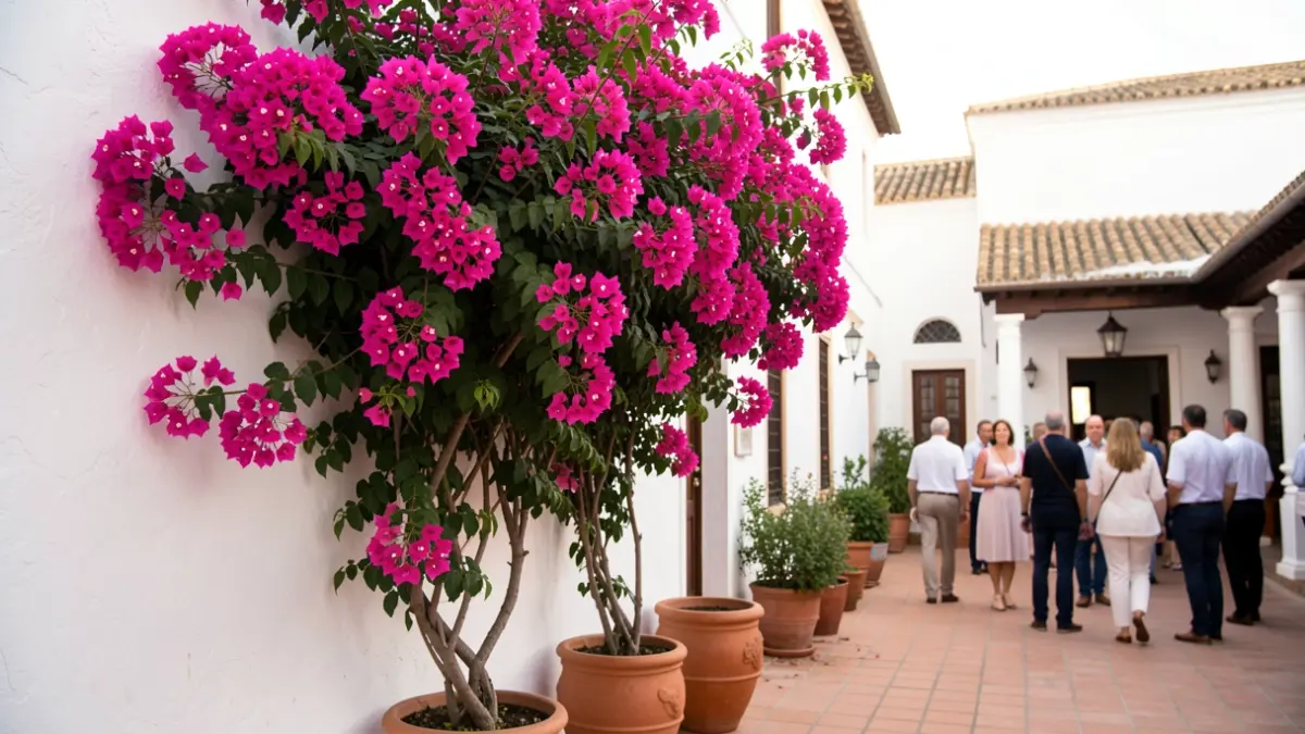 Buganvilla premiada en un patio cordobés.