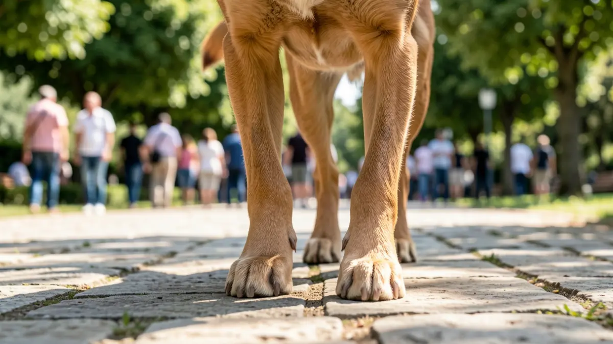 Generic image of a dog walking in a natural environment.