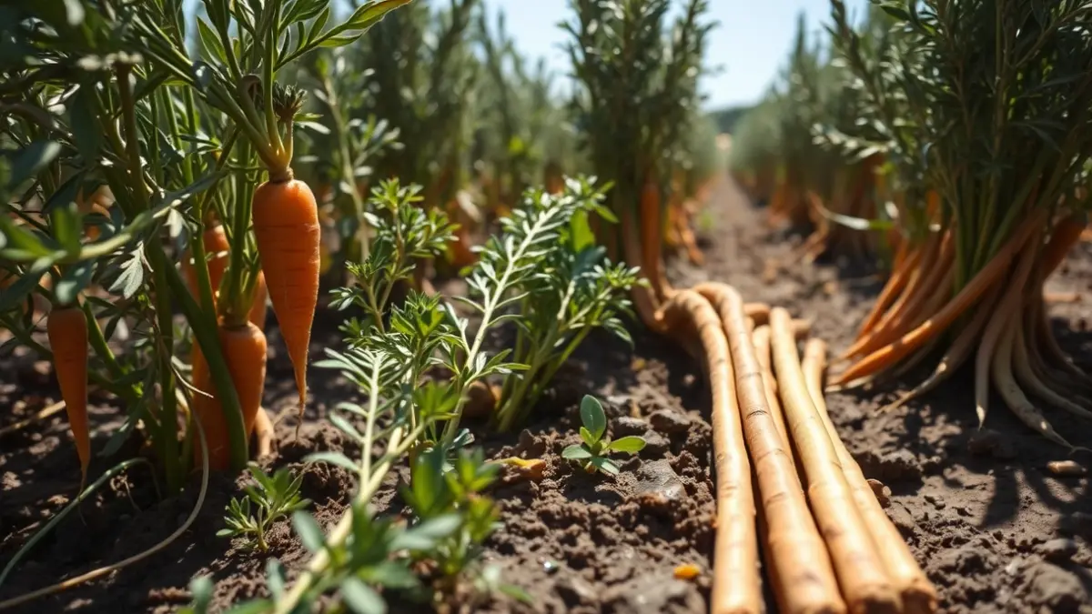 Olive, carrot, and asparagus crops affected by sewage spills in a rural area of Andalusia.