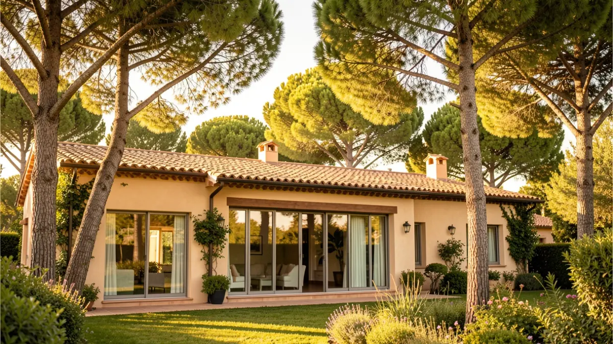 Generic image of a villa with a garden in Andalusia.