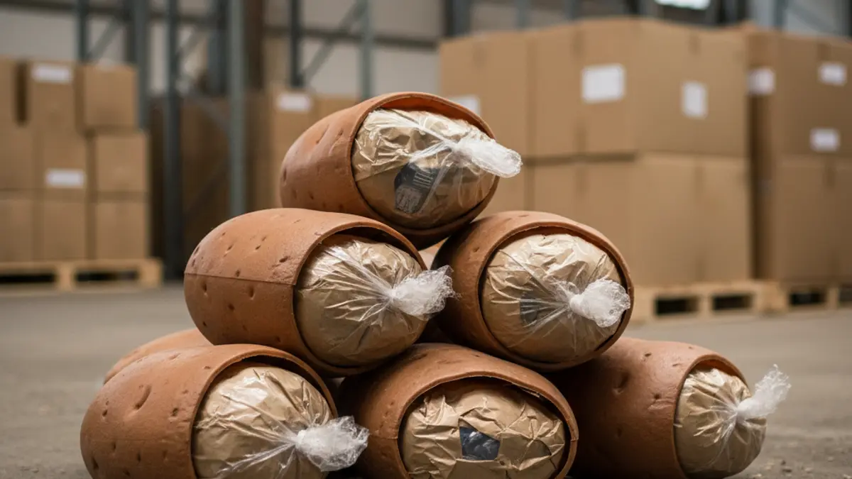 Image of plastic potato molds that concealed hashish.