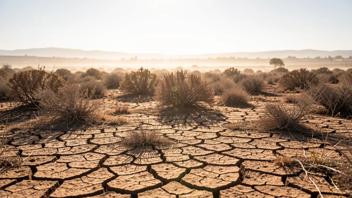 Generic image of cracked earth under intense heat in Andalusia.