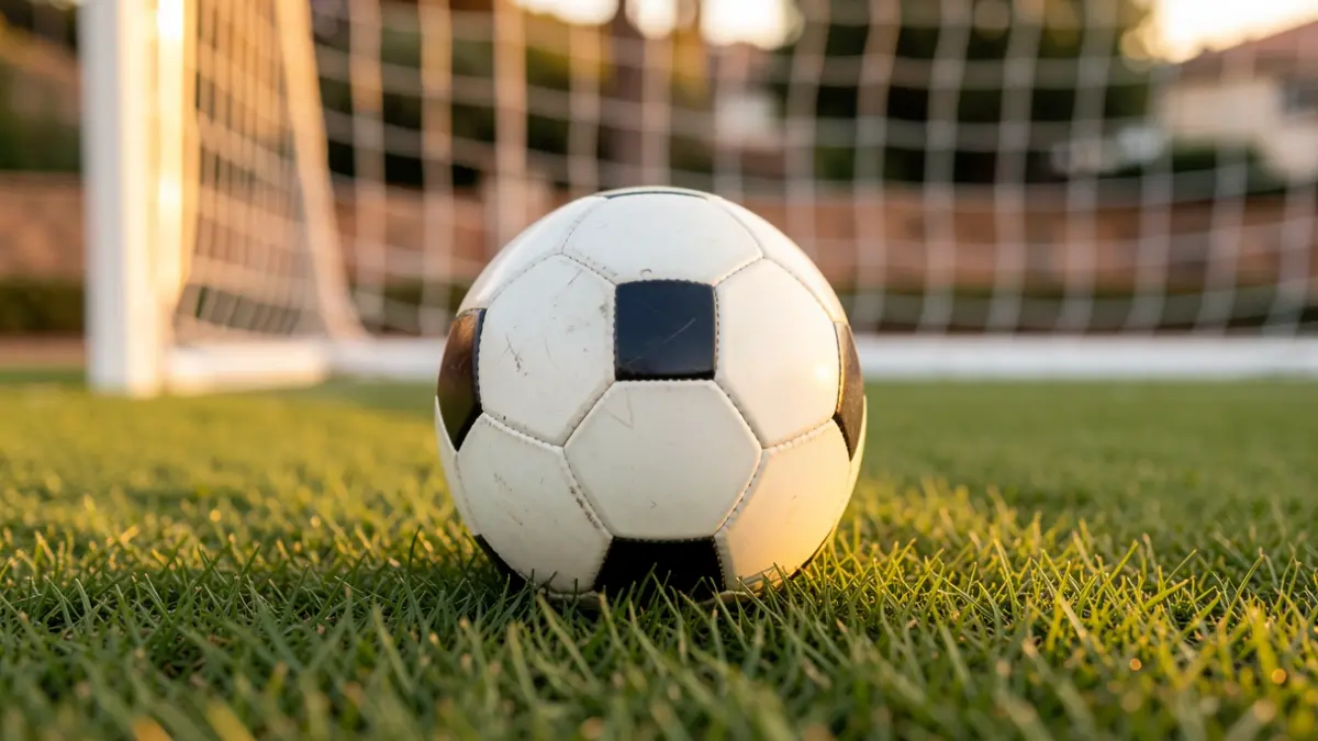Generic image of a soccer ball on grass.